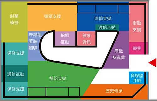 傳承與榮耀-陸軍後勤指揮部特展陳展室平面圖